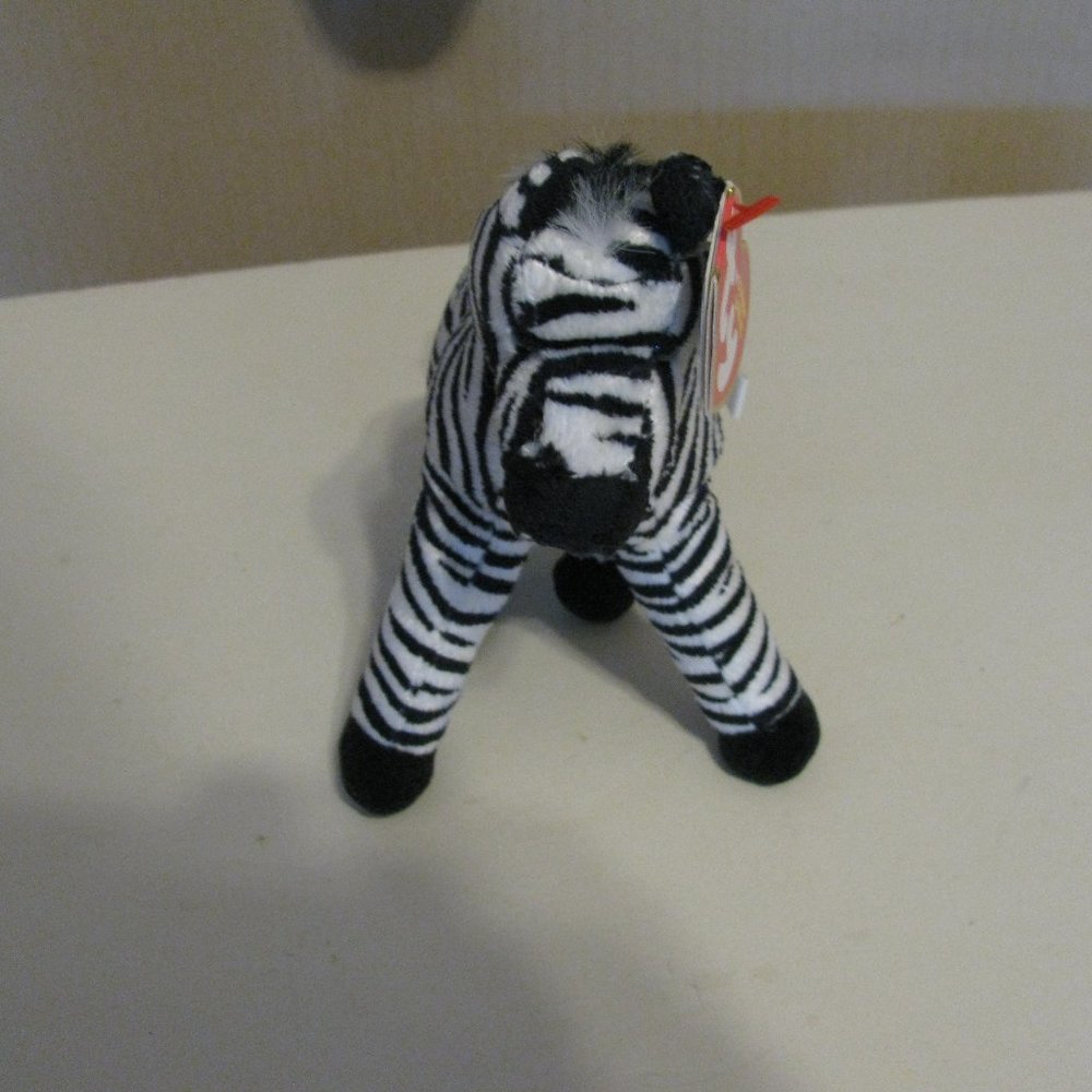 * Ty Beanie Baby Dizz  Zebra Retired D.O.B. August 26, 2007